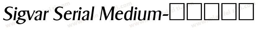 Sigvar Serial Medium字体转换
